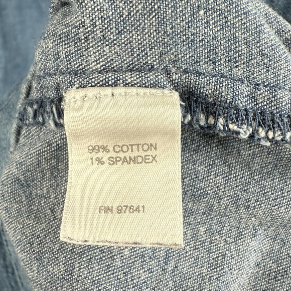 J. Jill Denim Dress Womens 16 Blue Jean V-Neck Cotton Stretch Pockets 3/4 Sleeve - Picture 10 of 11